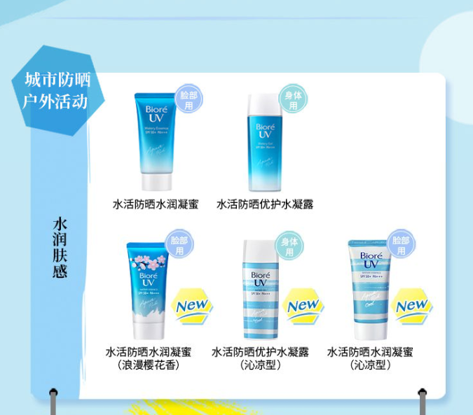 Biore 碧柔  水活防晒优护水凝露 SPF50+ PA+++  90ml*2支 80元包邮 值值值-买手聚集的地方