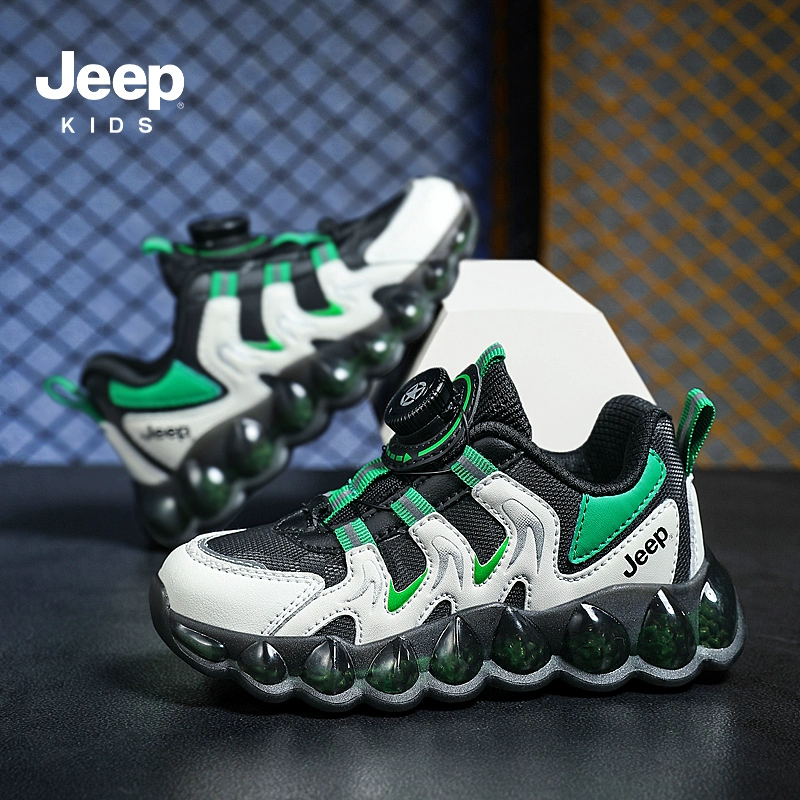 Jeep Kids 吉普 儿童旋钮扣网眼透气运动鞋 多色 99元包邮起 值值值-买手聚集的地方