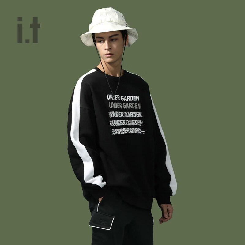 i.t集团旗下，Under Garden 情侣款套头撞色饰边圆领卫衣3055MAD 84.15元包邮 值值值-买手聚集的地方
