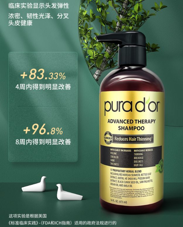 增加发量，Pura d'or 普拉多 黑标深层修复洗发水473mL 180.13元包邮 值值值-买手聚集的地方