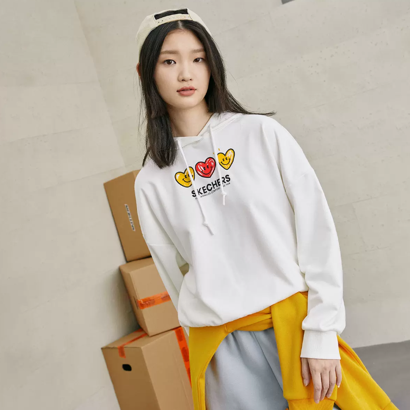 Skechers 斯凯奇 女士针织连帽卫衣L321W213 新低69元包邮 值值值-买手聚集的地方