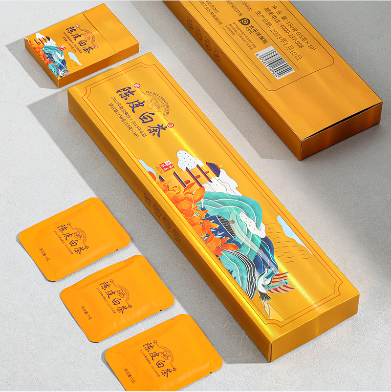 传奇茶引 新会陈皮白茶福鼎老白茶寿眉小方片礼盒150g 新低68元包邮（30元/盒） 值值值-买手聚集的地方
