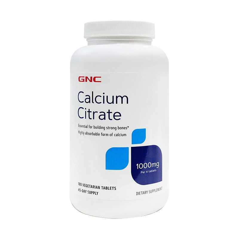 GNC 健安喜 柠檬酸钙片1000mg*180片*3件 新低112.56元包邮包税（折37.52元/瓶） 值值值-买手聚集的地方