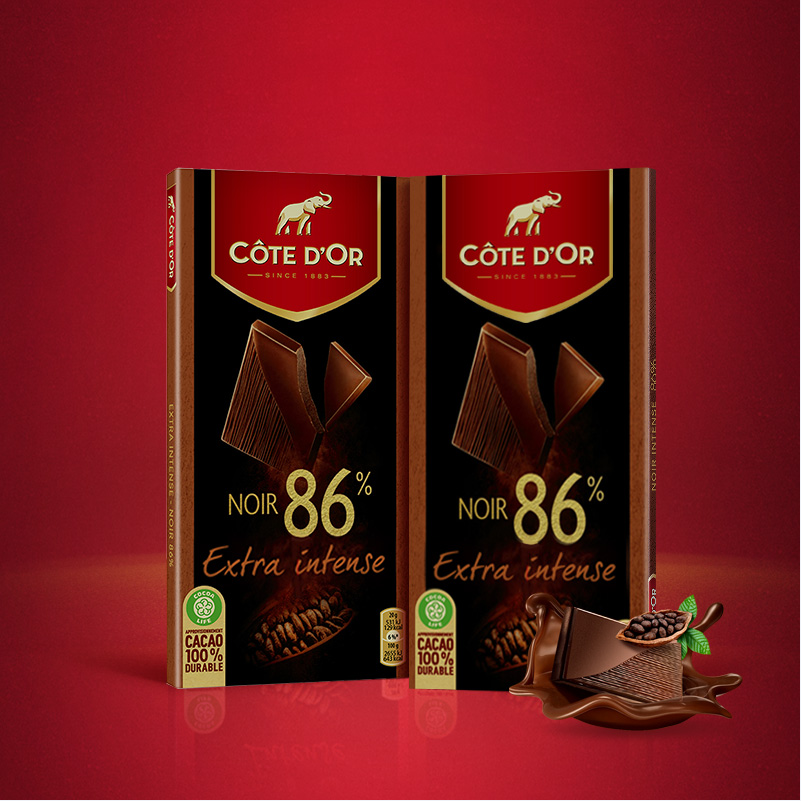 比利时进口，克特多金象 86%可可黑巧克力 100g*2块*3件 61.67元包邮（10.27元/块） 值值值-买手聚集的地方