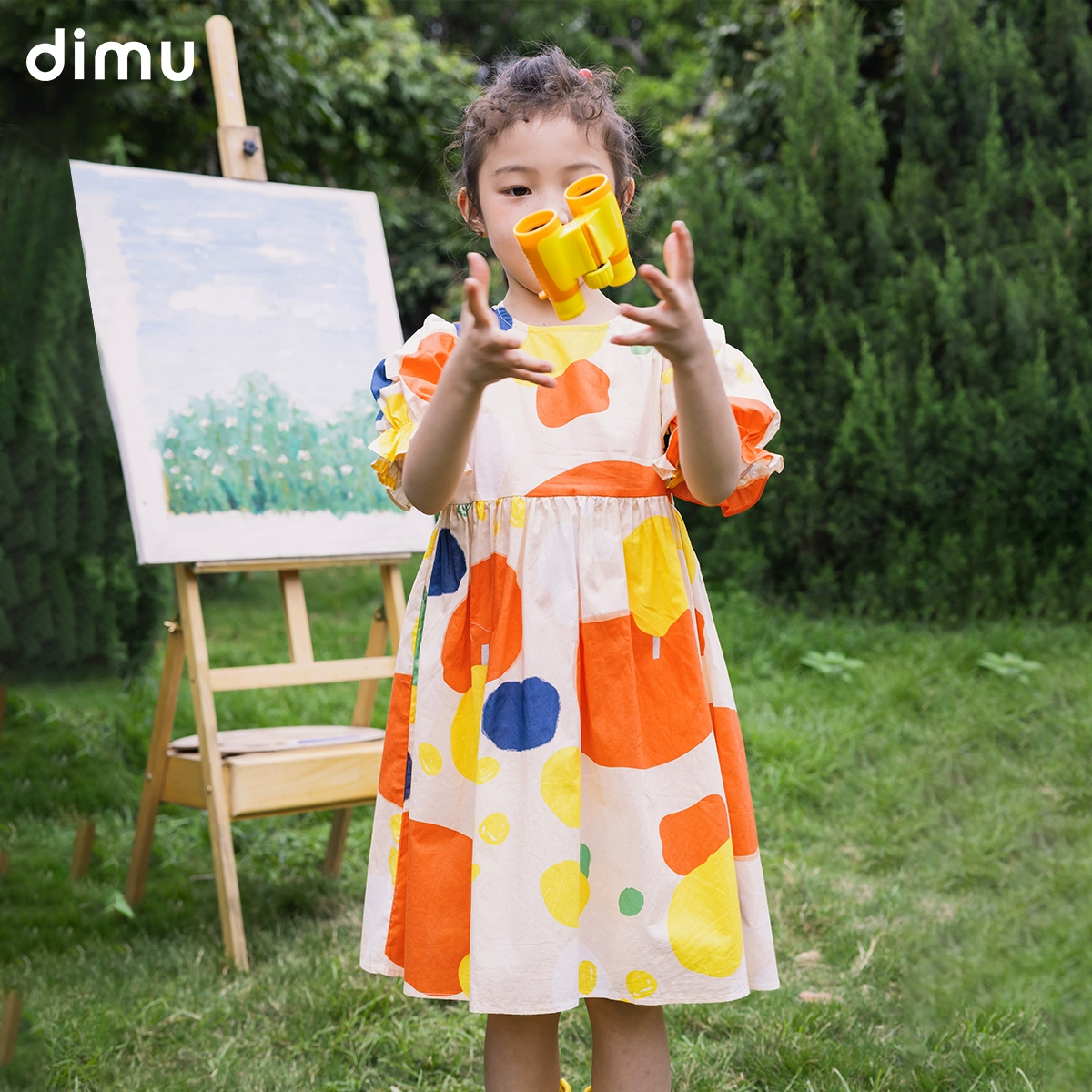 dimu 笛牧 2024年夏新款儿童女童涂鸦印花纯棉连衣裙 9款可选 69元包邮 值值值-买手聚集的地方