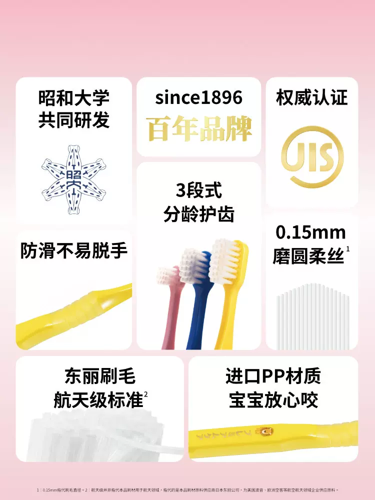 日本进口，EBISU 惠百施 儿童分龄专护细软毛牙刷 4支 送洗漱杯 64.9元包邮（需领券） 值值值-买手聚集的地方