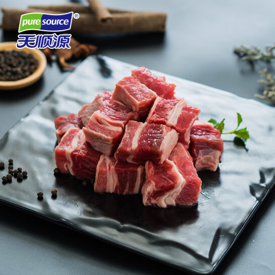 天顺源 原切草饲牛腩块 1kg*3件 155.26包邮（25.88元/斤） 值值值-买手聚集的地方