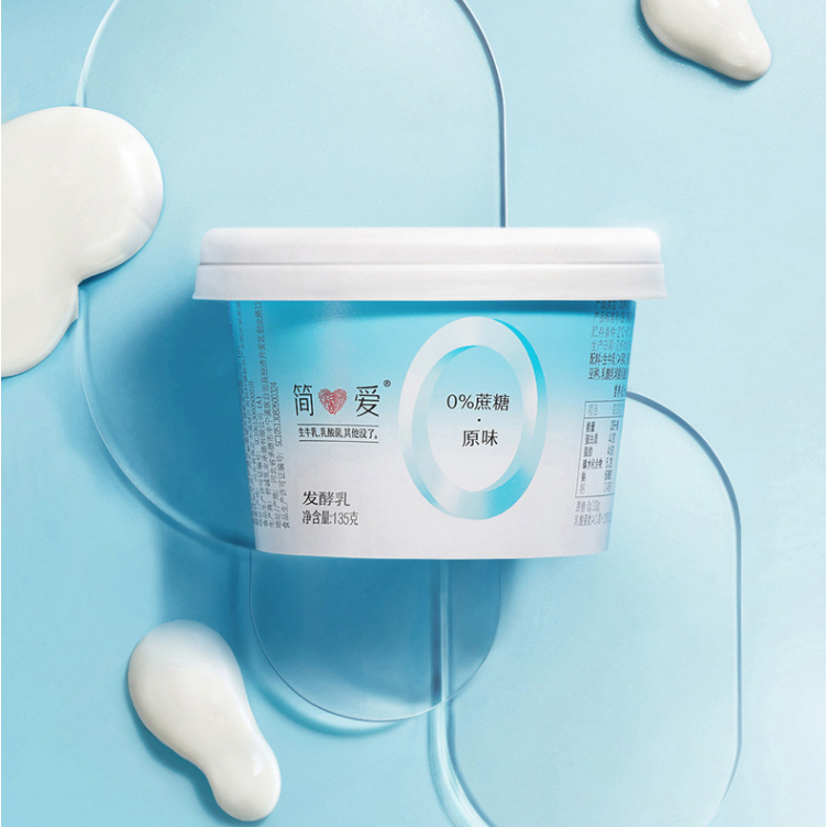 简爱 0%蔗糖酸奶 135g*12杯+赠简爱 益生菌酸奶110g*4瓶 77元包邮（约合4.8元/件） 值值值-买手聚集的地方