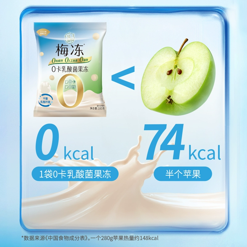 溜溜梅 0卡乳酸菌果冻 180g*3袋 26.9元包邮 值值值-买手聚集的地方