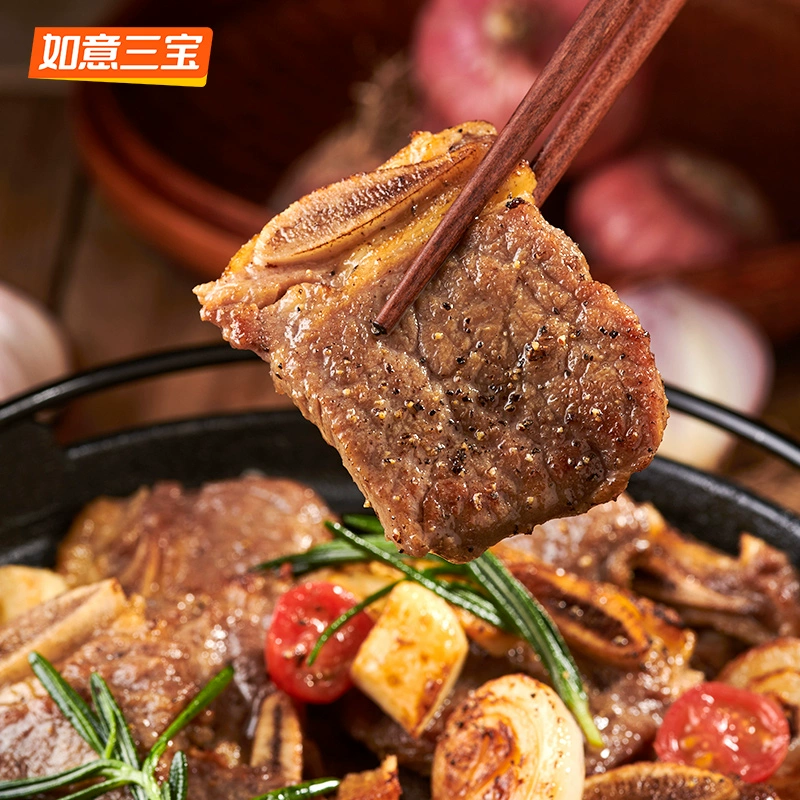 如意三宝 黑椒牛仔骨300g*3盒 89元包邮 值值值-买手聚集的地方