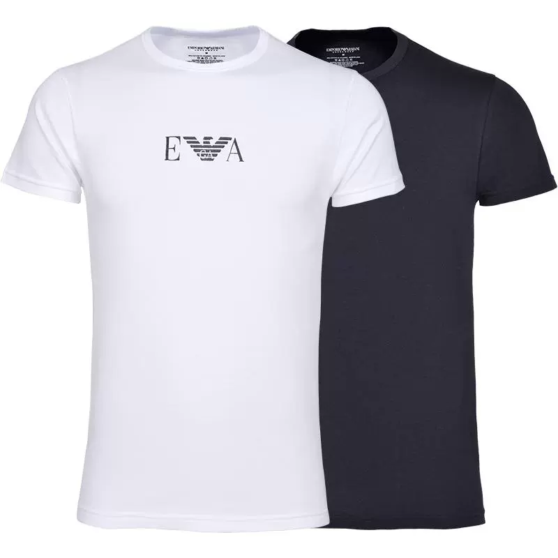 Emporio Armani 安普里奥·阿玛尼 男士棉质针织T恤2件装 297元包邮 值值值-买手聚集的地方