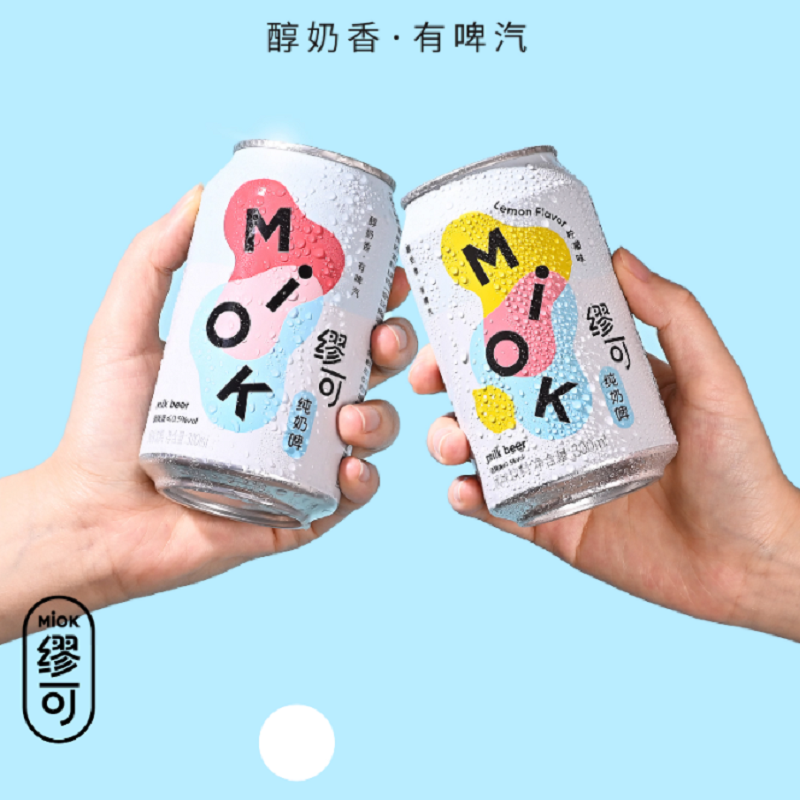 MIOK 缪可 奶啤乳酸菌饮品 整箱 300ml*12瓶 39.9元包邮 值值值-买手聚集的地方