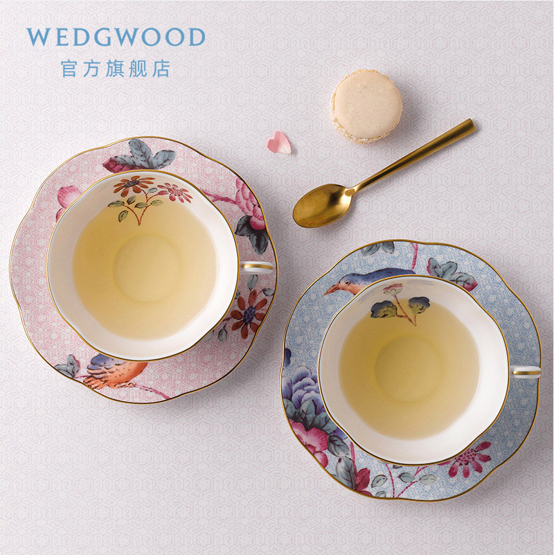 Wedgwood 玮致活 杜鹃系列 骨瓷茶杯碟组 280cc 4色 新低285.59元包税包邮（旗舰店780元） 值值值-买手聚集的地方