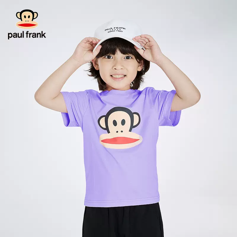 Paul Frank 大嘴猴 2024夏款儿童圆领短袖T恤*3件（110~160码） 男女童多色 49元包邮（16元/件） 值值值-买手聚集的地方