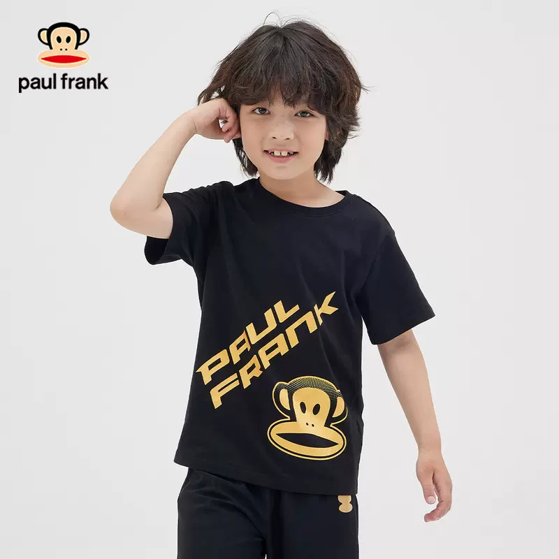 Paul Frank 大嘴猴 2024夏款儿童圆领短袖T恤*3件（110~160码） 男女童多色 49元包邮（16元/件） 值值值-买手聚集的地方