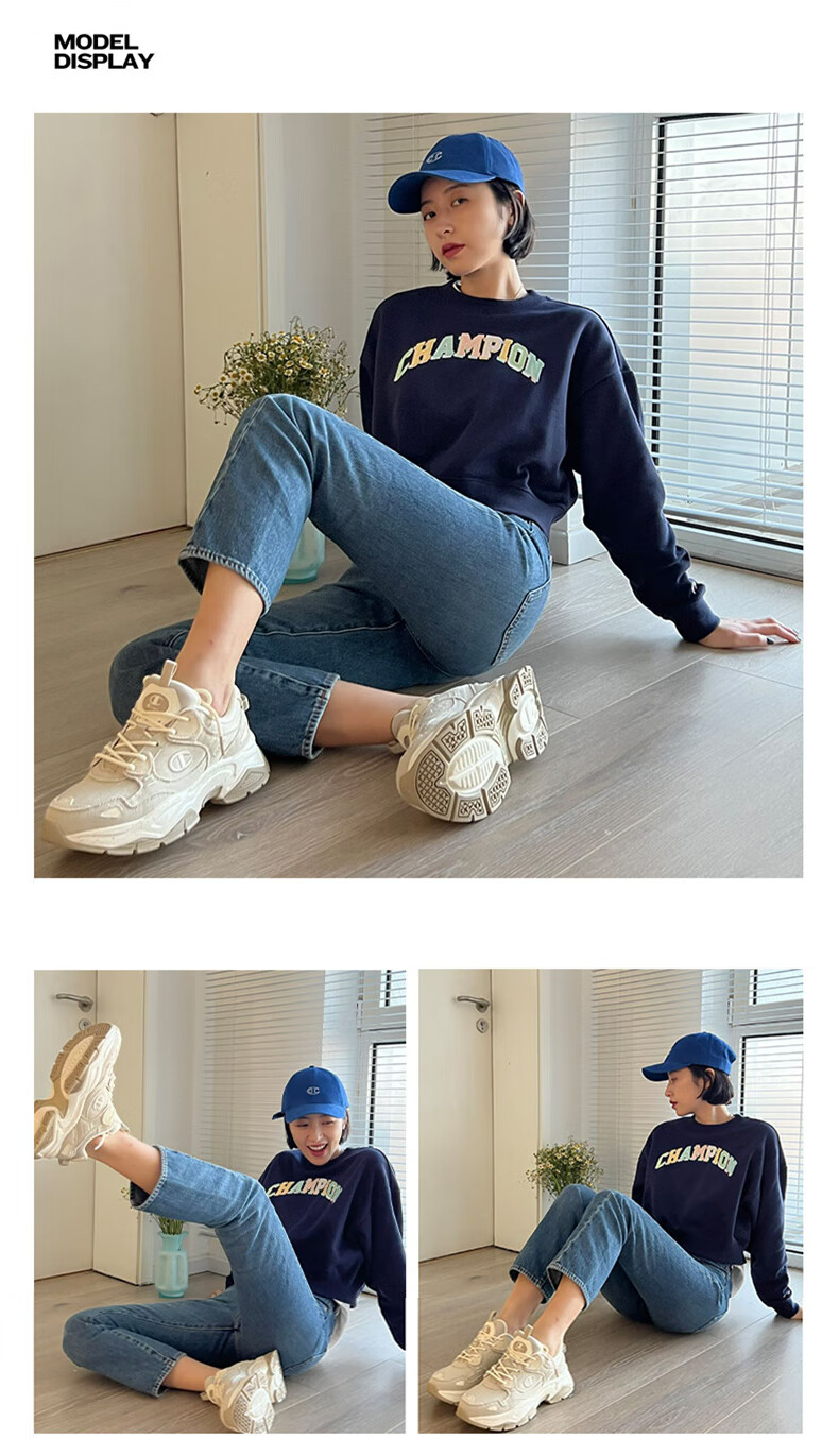 Champion 冠军 Heritage Suede 2024春新款男女同款奶泡鞋老爹鞋U3AFCCU04 267.33元包邮 值值值-买手聚集的地方