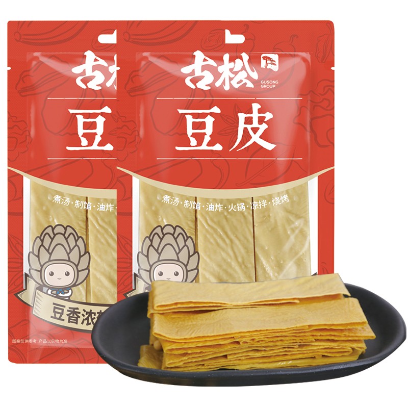 古松 干豆皮110g*2袋 9.9元包邮 值值值-买手聚集的地方