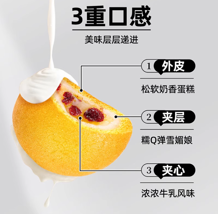 线下门店同款，沪上阿姨 糯糯牛乳北海道夹心糕点 40g*6袋 9.9元包邮 值值值-买手聚集的地方