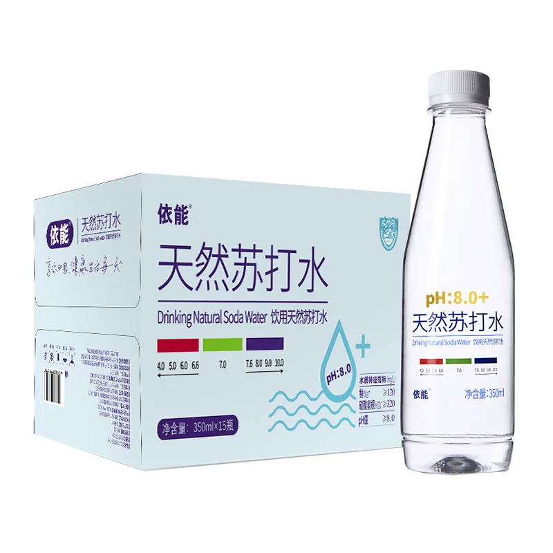 依能 饮用天然弱碱性苏打水 350ml*24瓶*2件 92.32元包邮（1.92元/瓶） 值值值-买手聚集的地方