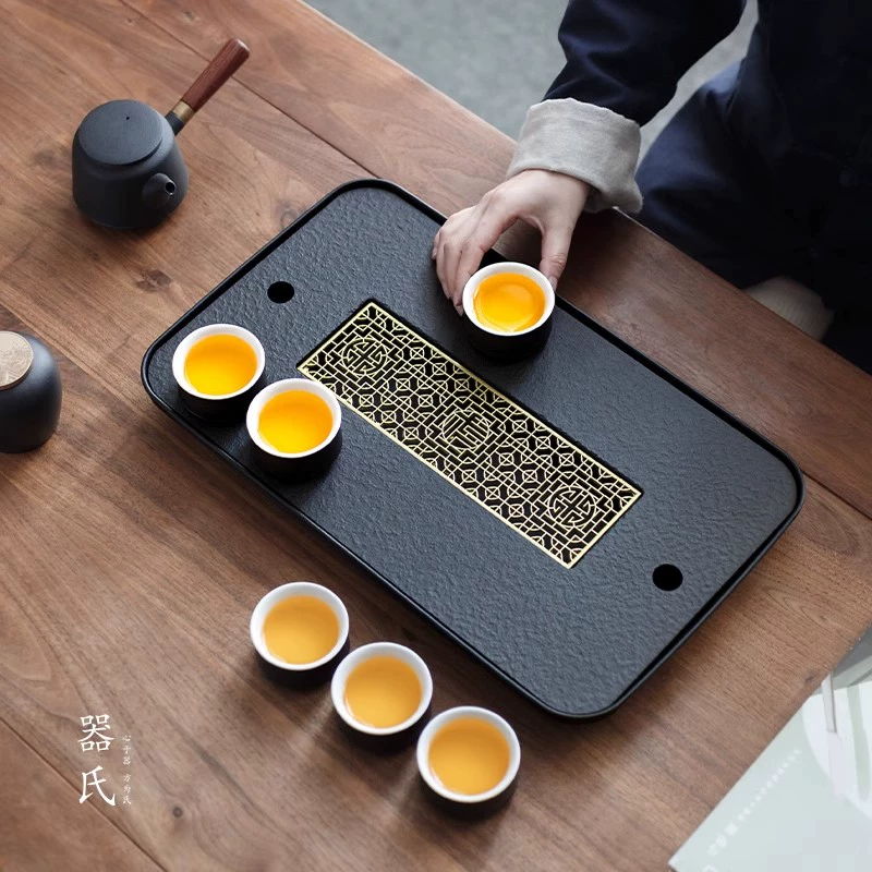 器氏 乌金石储水式干泡茶托盘 多款 9.5元包邮 值值值-买手聚集的地方