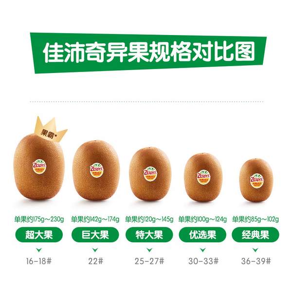 Zespri 佳沛 阳光金奇异果礼盒16粒（约80-103g） 89元包邮 值值值-买手聚集的地方