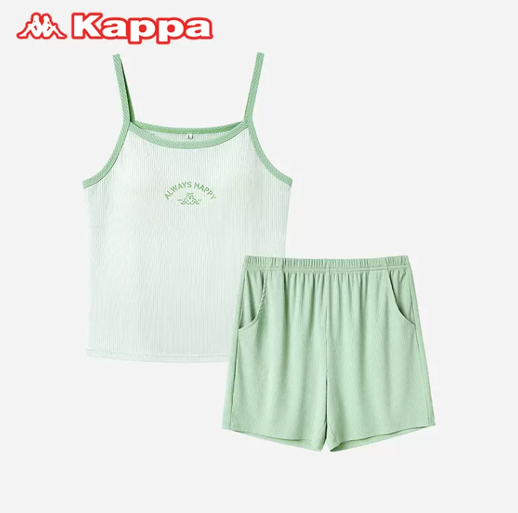 Kappa 卡帕 24夏季新品 女士薄荷曼波色系吊带睡衣 79元包邮 值值值-买手聚集的地方
