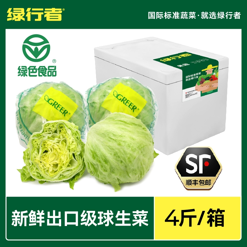 北京奥运会食材供应商，绿行者 出口级球形生菜 4斤 29.9元包邮 值值值-买手聚集的地方