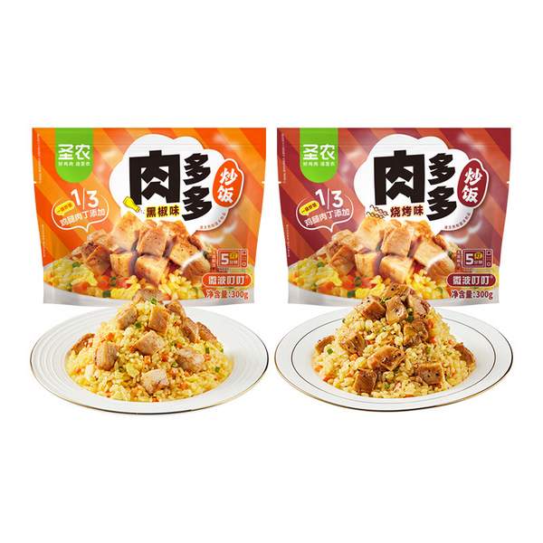 圣农 微波炉加热即食肉多多炒饭 300g*7包 67.44元包邮（9.63元/袋） 值值值-买手聚集的地方