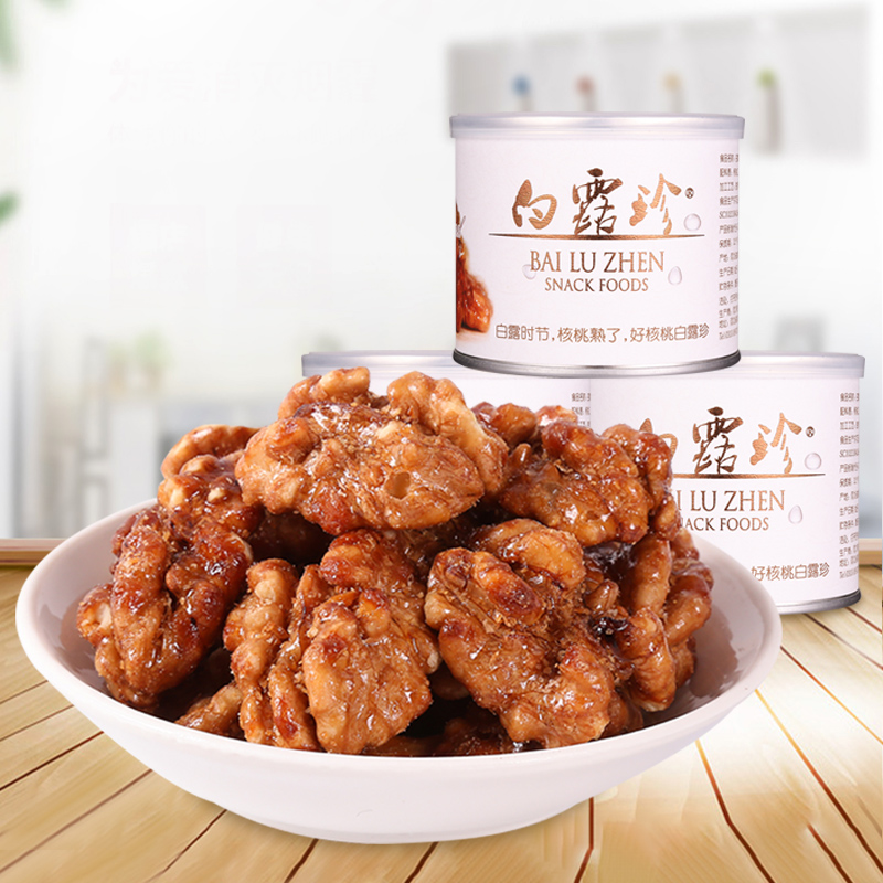 白露珍 琥珀核桃仁 100g*3罐 24.9元包邮 值值值-买手聚集的地方