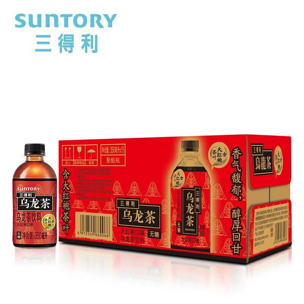 Suntory 三得利 大红袍 无糖乌龙茶饮料 350ml*15瓶 54.5元包邮 值值值-买手聚集的地方