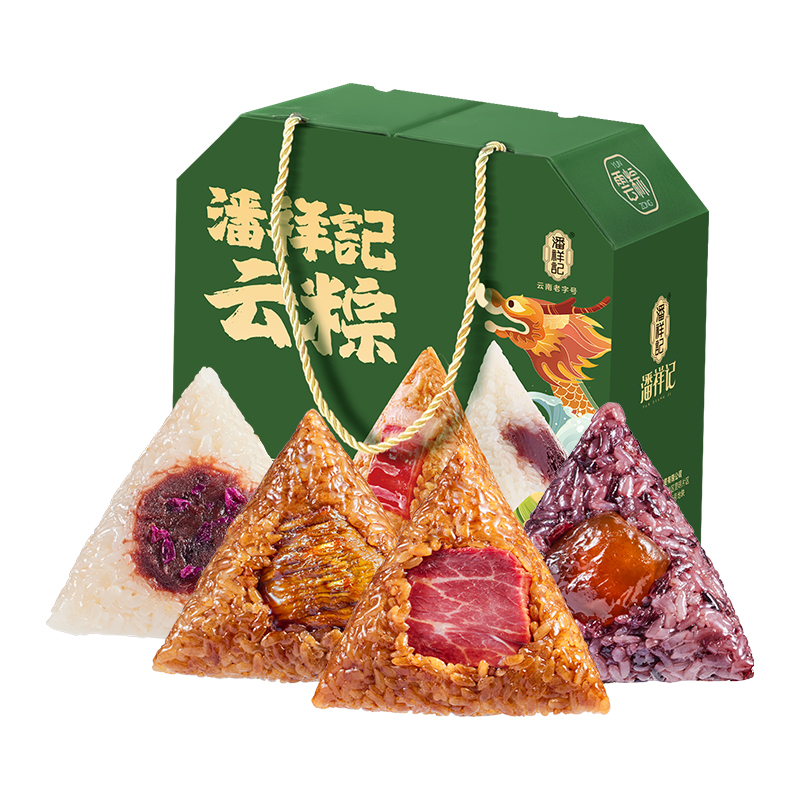 云南老字号，潘祥记 云粽6粽组合礼盒装 600g 16.9元包邮 值值值-买手聚集的地方