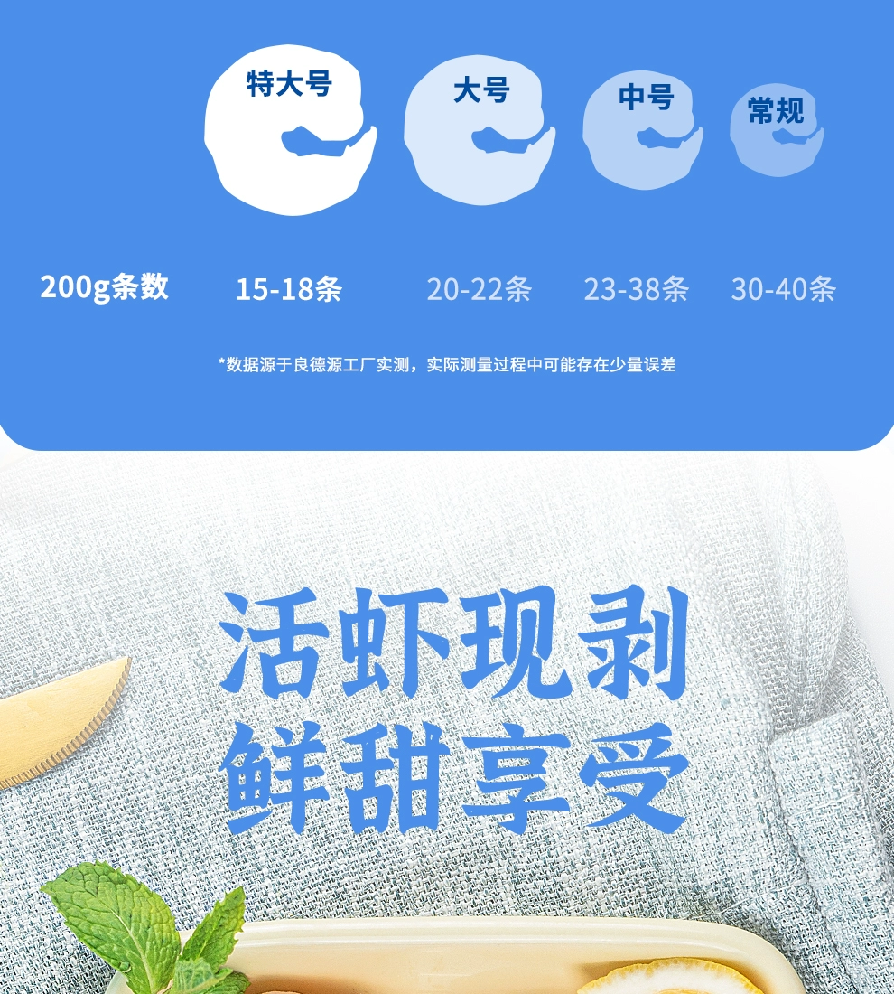 良德源 特级大号鲜活新鲜大虾仁 200g*4包（净重无冰） 新低79元包邮（需领券） 值值值-买手聚集的地方