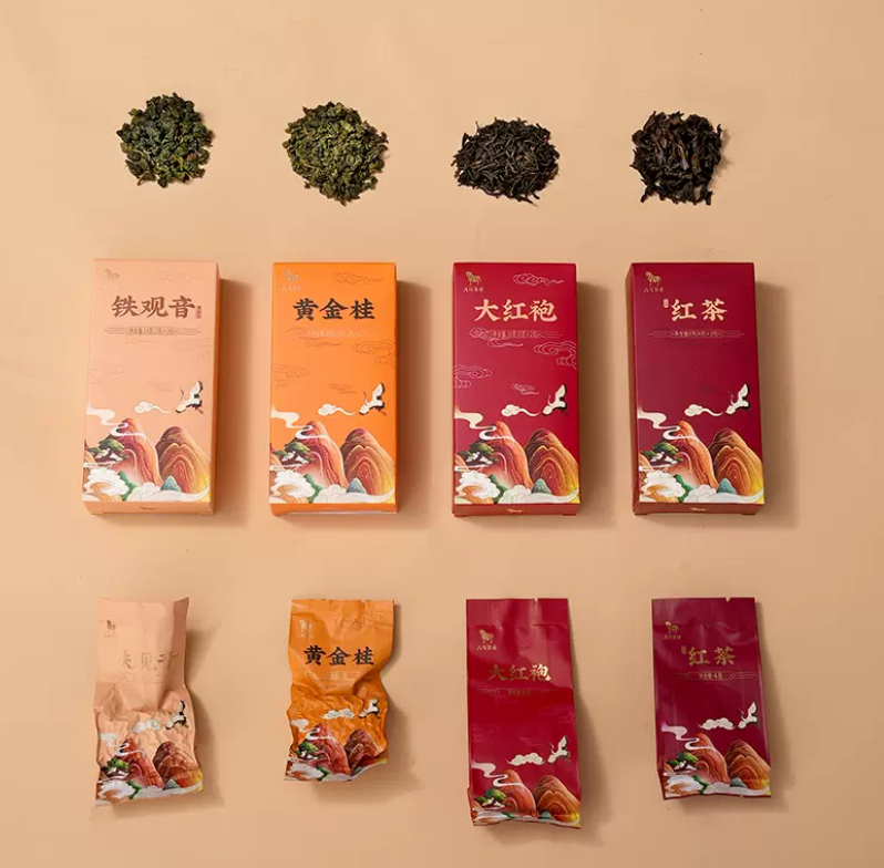 八马茶业 安溪铁观音/黄金桂/工夫红茶/大红袍组合装 104g 49元包邮（需领券） 值值值-买手聚集的地方