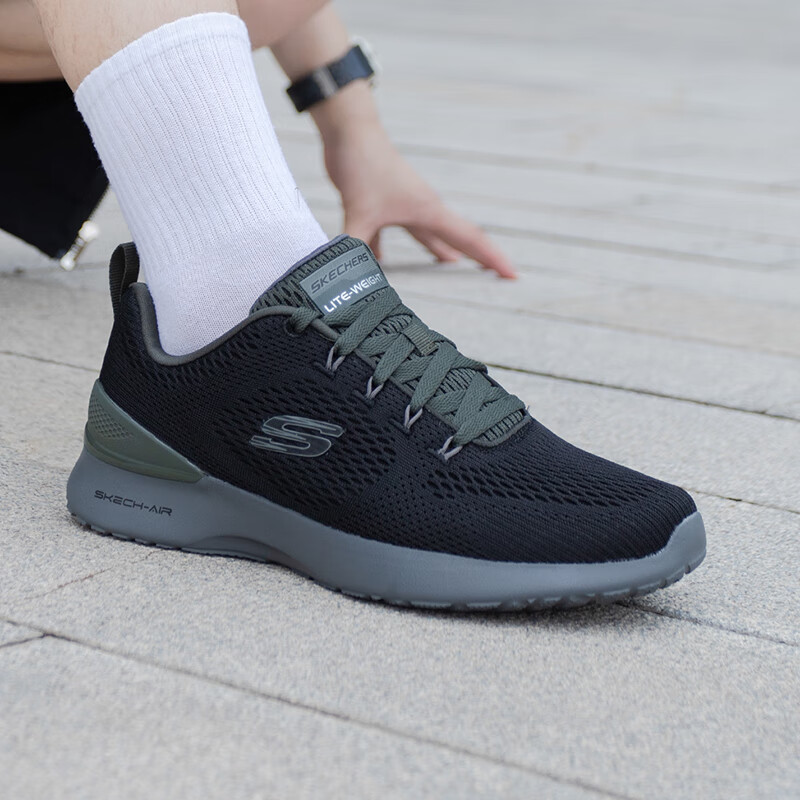 Skechers 斯凯奇 2024夏季新款黑武士 男士休闲透气运动鞋232693 199元包邮 值值值-买手聚集的地方
