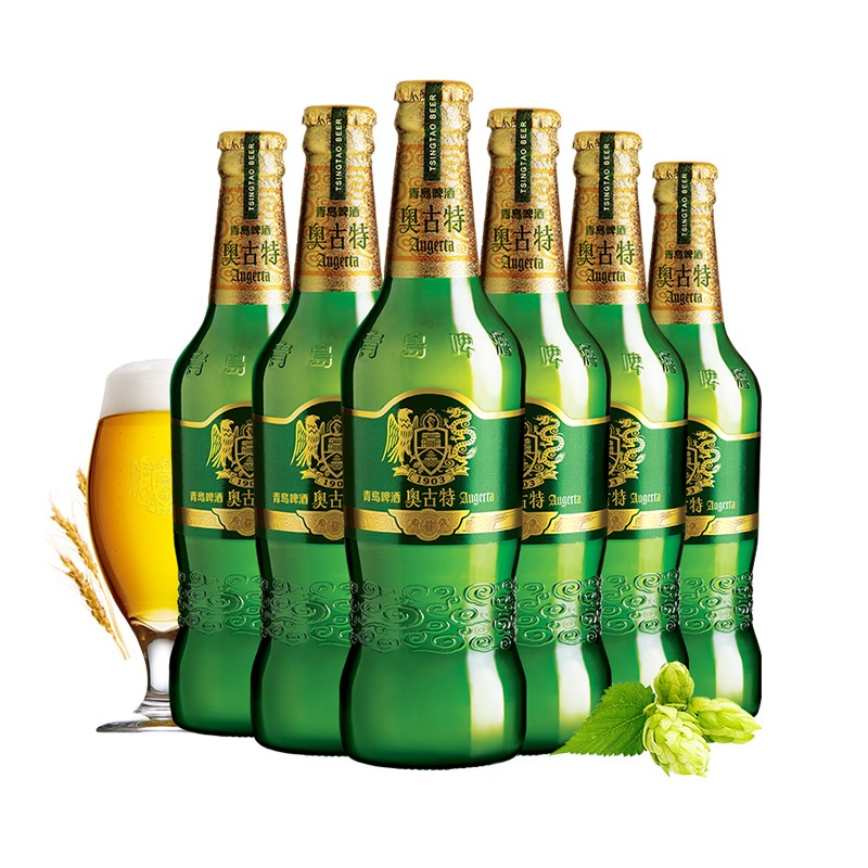 青岛啤酒 经典1903奥古特12度啤酒玻璃瓶480mL*6瓶*2件 赠玻璃对杯*2件 114.2元包邮（57.1元/件） 值值值-买手聚集的地方