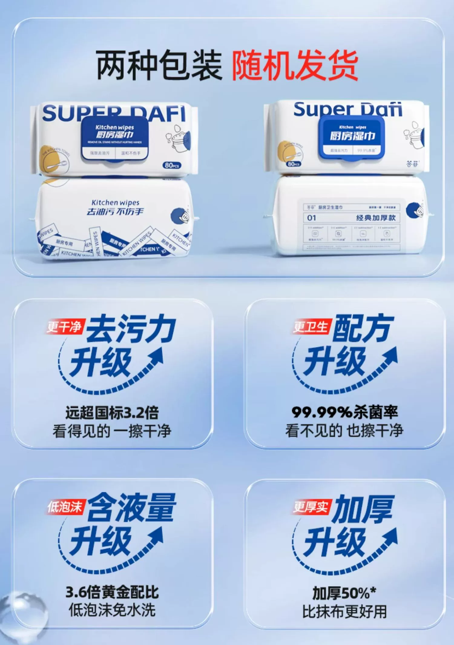 去油+杀菌，答菲 厨房湿巾 80抽 史低7.9元包邮 值值值-买手聚集的地方