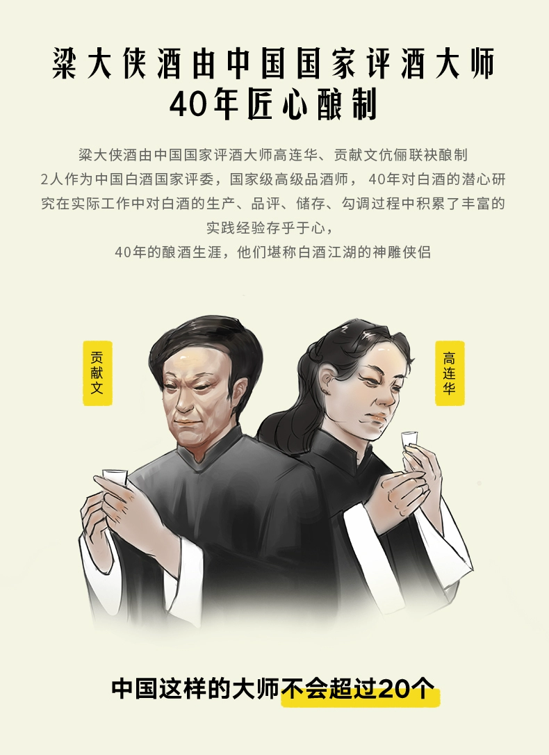 中华老字号 二锅头旗下 粱大侠 40度清香型白酒500mL*6瓶 史低149元包邮 值值值-买手聚集的地方