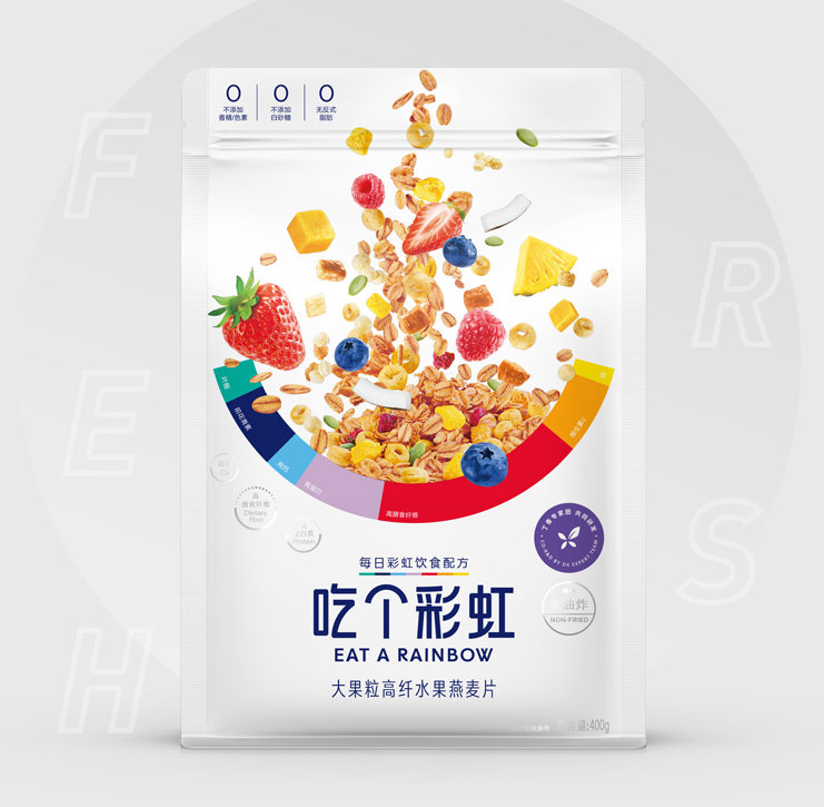 丁香专家团共同研发，五谷磨房 吃个彩虹 大果粒高纤水果燕麦片400g 29.9元包邮 值值值-买手聚集的地方