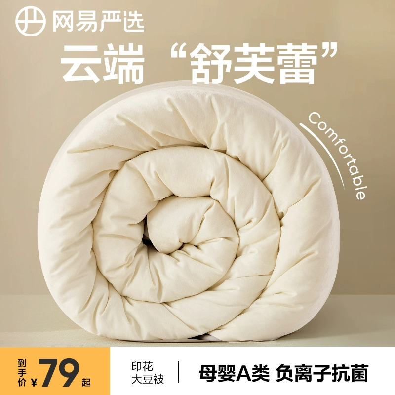 网易严选 A类负离子抗菌小提花大豆被 69元起包邮 值值值-买手聚集的地方