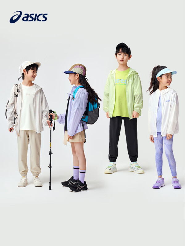ASICS 亚瑟士 2024春季新款男女童UPF50+防晒服外套（110-170cm） 4色 79元包邮 值值值-买手聚集的地方