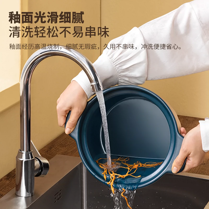 KBH 康巴赫 海盐系列 带盖耐高温锁鲜陶瓷砂锅 1.6L~6L 59元起包邮（5年烧坏换新） 值值值-买手聚集的地方