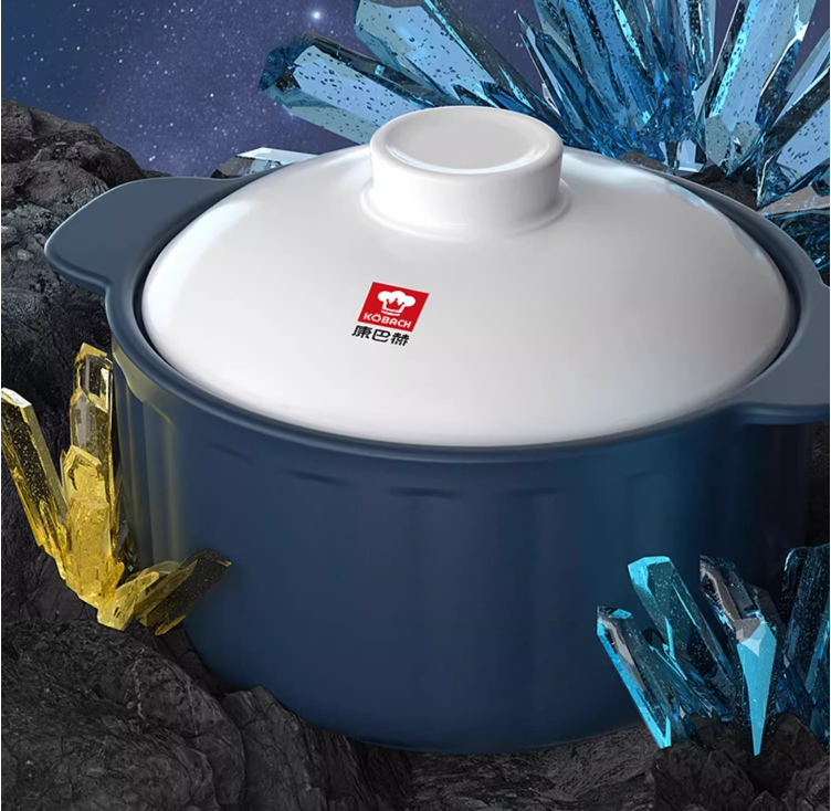 KBH 康巴赫 海盐系列 带盖耐高温锁鲜陶瓷砂锅 1.6L~6L 59元起包邮（5年烧坏换新） 值值值-买手聚集的地方