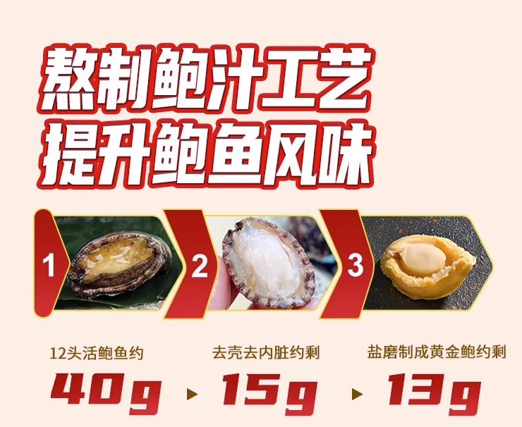 黑珍珠一钻餐厅，德叔鲍鱼 鲍汁鲍鱼罐头4只/160g*6罐 赠2包半干拉面+花胶粥 新低210元包邮（另有干鲍） 值值值-买手聚集的地方