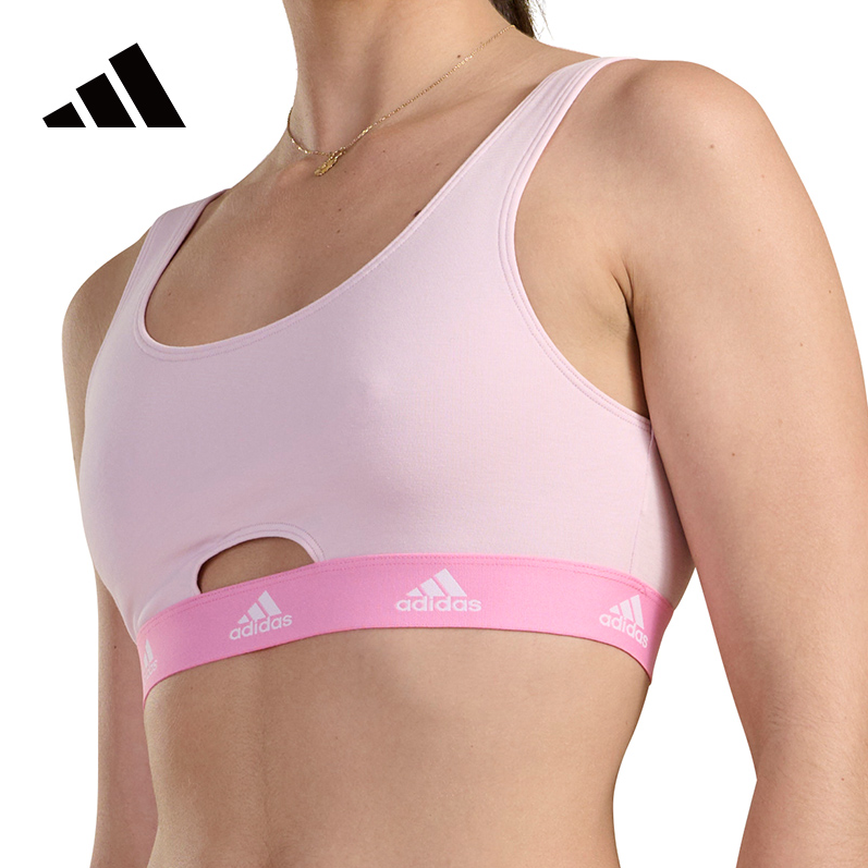 adidas 阿迪达斯 纯棉速干V型露背运动弹力背心文胸 多色 新低79元包邮（需领券） 值值值-买手聚集的地方