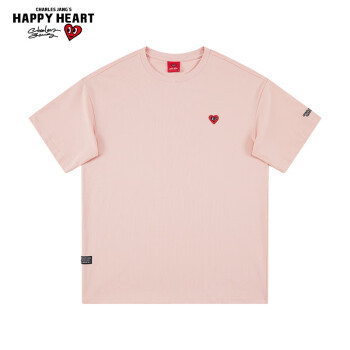 CHARLES JANG'S HAPPY HEART 查尔斯桃心 男女同款纯棉宽松刺绣基础短袖T恤 多色 66.9元包邮 值值值-买手聚集的地方