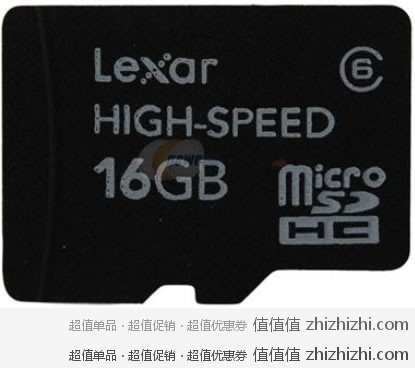 雷克沙 Lexar  Class6 TF卡(Micro SDHC卡）16GB 新蛋网购价格￥99.9