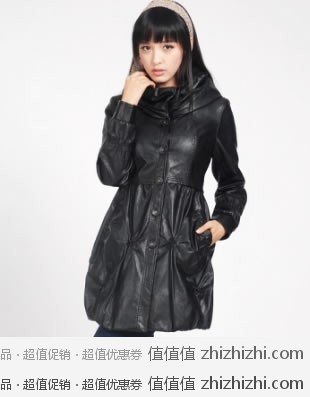 【ISBL】2011皮衣修身中长款 皮风衣 女式  I103F0265  一号店价格69元 