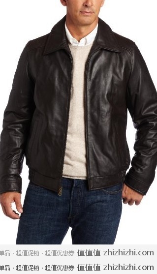 汤米·希尔费格TOMMY HILFIGER男士真皮皮衣美国亚马逊半价＄269.99（到手￥1726）