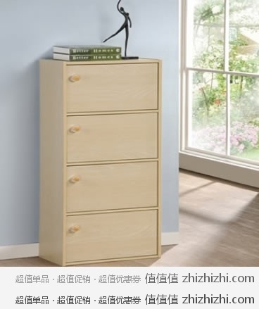 慧乐家四层带门柜木纹11203  京东商城价格129元 包邮 