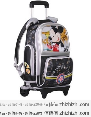 Disney 迪士尼米奇小学生拉杆书包M606028 京东商城团购价格155元 包邮 